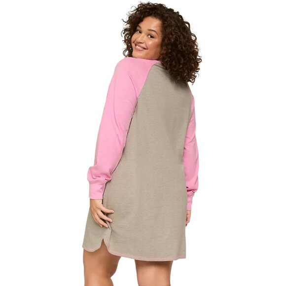 NWT CACIQUE Coffee Is My Love Language Sleep Shirt Long Sleeve Gray Pink Size 3X - Picture 2 of 5